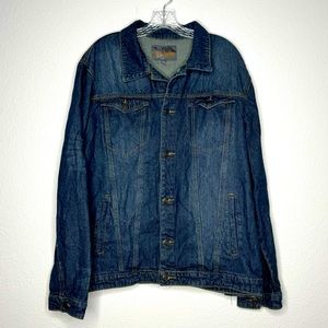 Bleau Granduer Denim Blue‎ Jean Jacket Size XL 100% Cotton